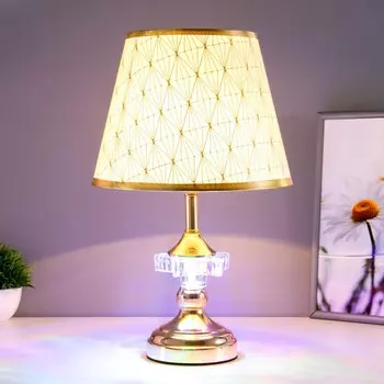 Настольная лампа "Лорена" Е27 40Вт золото 24х24х42 см RISALUX