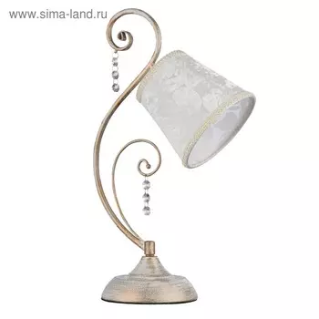 Настольная лампа Lorette 1x40W E14, белое золото 15x27,3x45,4 см