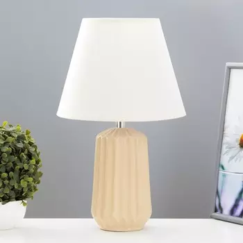 Настольная лампа "Люсен" Е27 40Вт Бежевый 20х20х40 см RISALUX