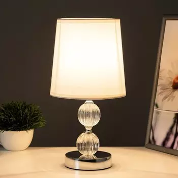 Настольная лампа "Мария" Е14 40Вт хром 22,5х22,5х28 см RISALUX