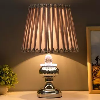 Настольная лампа "Мария" Е27 40Вт хром 25х24х41 см RISALUX