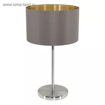 Настольная лампа MASERLO 1x60Вт E27 никель 23x23x42см