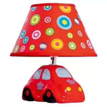 Настольная лампа «Машинка», 1хE14, 40Вт красный 20х20х22 см.