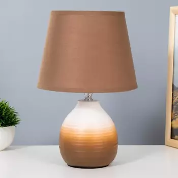 Настольная лампа "Мелли" E14 40Вт бело-шоколадный 17х17х28 см