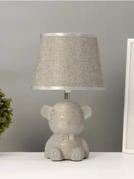 Настольная лампа «Мишка» 140 Вт Е14 серый/золото 202033 см