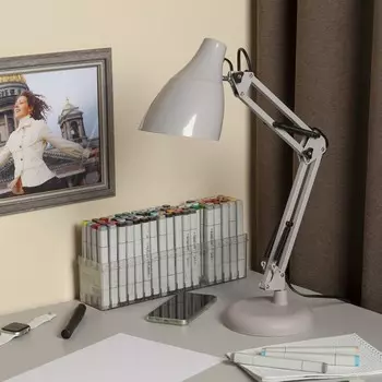 Настольная лампа N-123-Е27-40W-GY серый