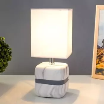 Настольная лампа «Оливия» Е14 40 Вт бело-серый 12.512.530 см RISALUX