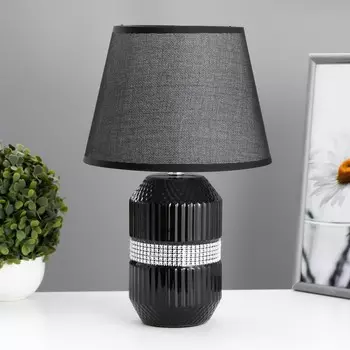 Настольная лампа "Палермо" Е14 40Вт черно-хромовый 22,5х22,5х35 см RISALUX