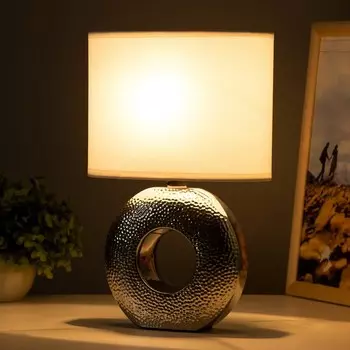 Настольная лампа "Палермо" Е14 40Вт серебро 20х10х29,5 см RISALUX