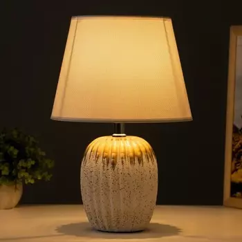 Настольная лампа с абажуром RISALUX «Пастек», 1E14, белый, 22.522.534 см