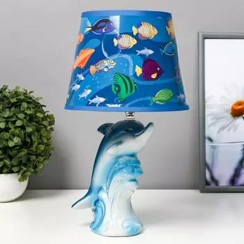 Настольная лампа с абажуром RISALUX «Подводный мир», Е14, 15 Вт, 202035 см