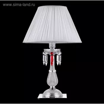 Настольная лампа PRINCESS 1x60Вт Е14 хром 42x42x65см