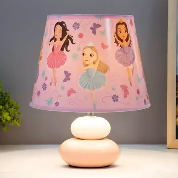 Настольная лампа "Принцессы" Е14 15Вт бело-розовый RISALUX