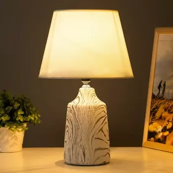 Настольная лампа "Раум" E14 40Вт белый-черный 23х23х36,5 см RISALUX