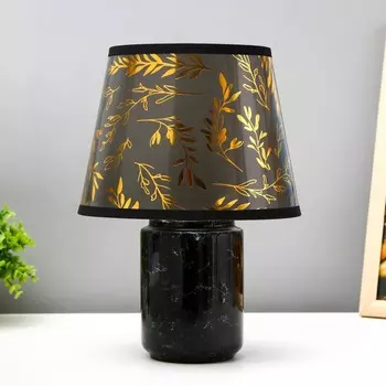 Настольная лампа с абажуром RISALUX «Рейна», Е14, 15 Вт, чёрный, 202027 см