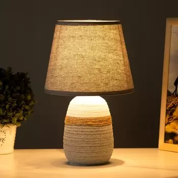 Настольная лампа «Ренди» Е14 40 Вт бело-серый 202032 см RISALUX