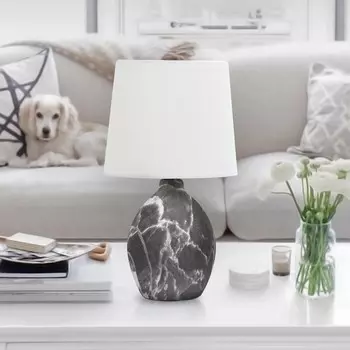 Настольная лампа Rivoli Chimera 7072-501 1хЕ14, 40Вт, чёрно-белый