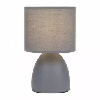 Настольная лампа Rivoli Nadine 1хЕ14, 40 Вт керамика серая с абажуром