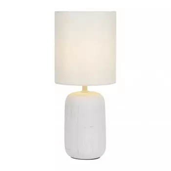 Настольная лампа Rivoli Ramona 1хЕ14, 40 Вт керамика белая с абажуром
