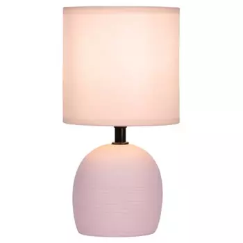 Настольная лампа Rivoli Sheron 1хЕ14, 40 Вт керамика розовая с абажуром