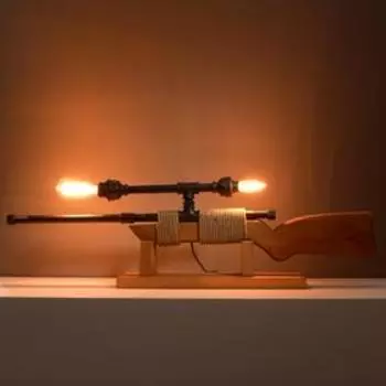 Настольная лампа "Ружье" 1хE27 1хЕ14 40Вт 95х35х15 см