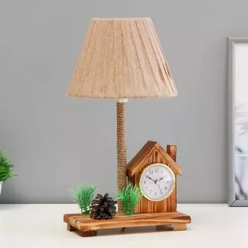 Настольная лампа с часами «Дом» Е14 15 Вт 191835 см
