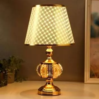 Настольная лампа с подсветкой 16682/1 E27 40 Вт золото