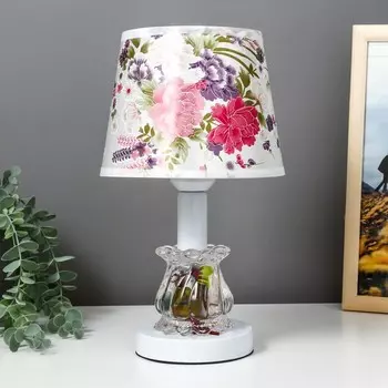 Настольная лампа с подсветкой 16883/1 Е27 40Вт белый 19х19х30 см