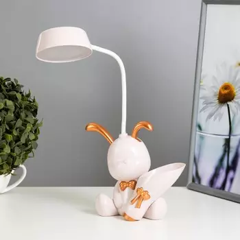 Настольная лампа с точилкой «Зайчик» LED 2 Вт 3000К USB АКБ розовый 151430 см