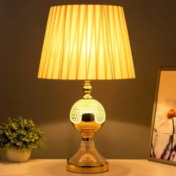 Настольная лампа "Сагуна" Е27 40Вт золото 30х30х49 см RISALUX