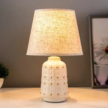 Настольная лампа "Сакра" Е14 40Вт белый 18х18х30см RISALUX