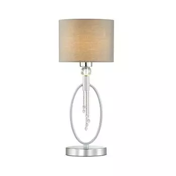 Настольная лампа SANTIAGO, E27 1x60Вт, цвет хром, серый