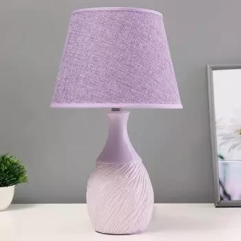 Настольная лампа "Саванна" Е14 40Вт сиреневый 22х22х38см