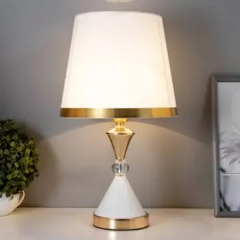 Настольная лампа Селеста E27 40 Вт бело-золотой 252542.5 см