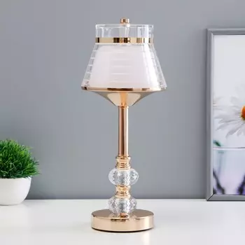 Настольная лампа сенсорная «Кадди» LED 3 Вт 3000-6000К USB АКБ диммер золото 141436 см