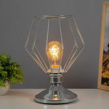 Настольная лампа «Шерен» 140 Вт Е27 хром RISALUX