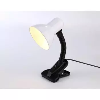 Настольная лампа со сменной лампой E27 с прищепкой Ambrella light, Desk, DE7707, E27, цвет белый