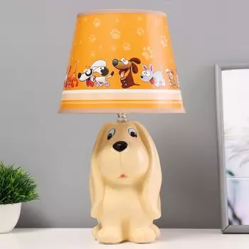 Настольная лампа «Собачка» Е14 40 Вт бежевый 202037 см