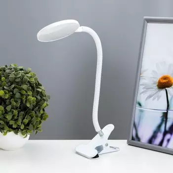 Настольная лампа "Сонд" LED 3Вт АКБ USB белый 10,5х7,5х45 см RISALUX