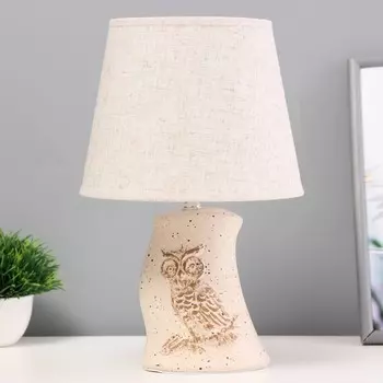 Настольная лампа«Сова» Е14 40 Вт бежевый 202032 см