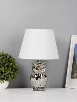 Настольная лампа «Сова» Е14 40 Вт серебро 202033.5 см RISALUX