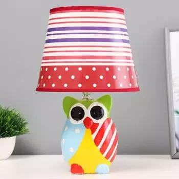 Настольная лампа «Совушка» Е14 40 Вт цветной 202032 см
