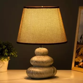 Настольная лампа «Стейн» E14 40 Вт серый-коричневый 232333 см RISALUX