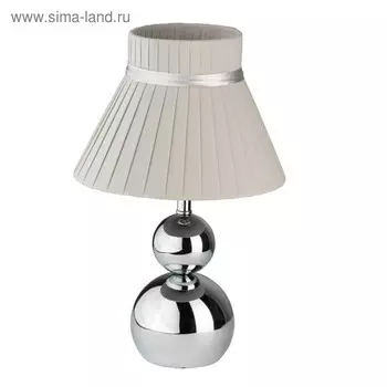Настольная лампа "Тина" 1x40W E14 хром 20x20x30см