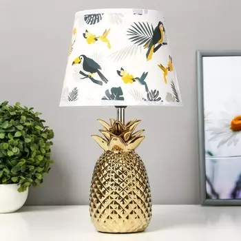 Настольная лампа "Тропики" Е14 15Вт золото 20х20х36 см RISALUX