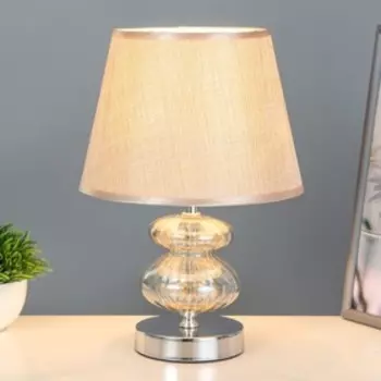 Настольная лампа "Венеция" Е27 40Вт шампанское 21х21х33 см RISALUX
