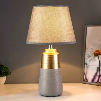 Настольная лампа «Вирсавия» Е14 40 Вт серо-золотой 222239 см RISALUX