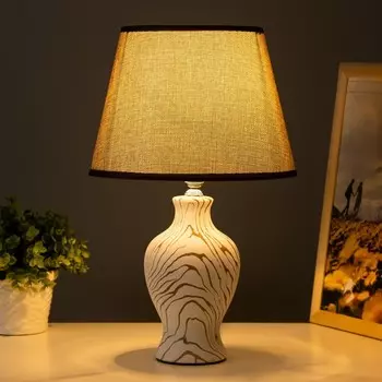 Настольная лампа «Власта» E14 40 Вт белый-коричневый 232336 см RISALUX