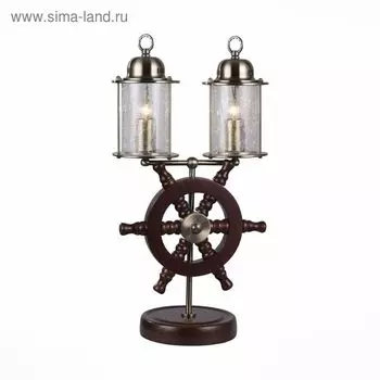 Настольная лампа VOLANTINO 2x60Вт Е27 бронза 32x32x63см