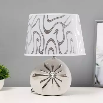 Настольная лампа «Зара» Е14 40 Вт белый серебро 25.51835 см